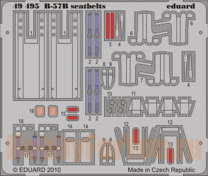 49495  B-57B seatbelts for Airfix kit (Eduard) 1/48