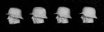 S5-A09 Миниатюра: 4 German Heads with helmet II 1:32 (метал) (ANDREA MINIATURAS)