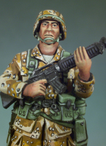 SG-F011 Миниатюра: US Infantryman (Desert storm 1991) 1:32 (метал) (ANDREA MINIATURAS)
